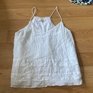 White, flowy tank top